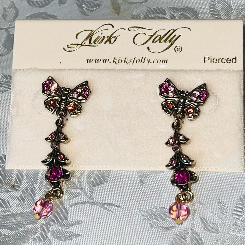 Kirks Folly butterfly earrings